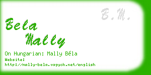 bela mally business card